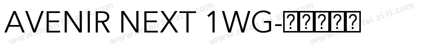 AVENIR NEXT 1WG字体转换